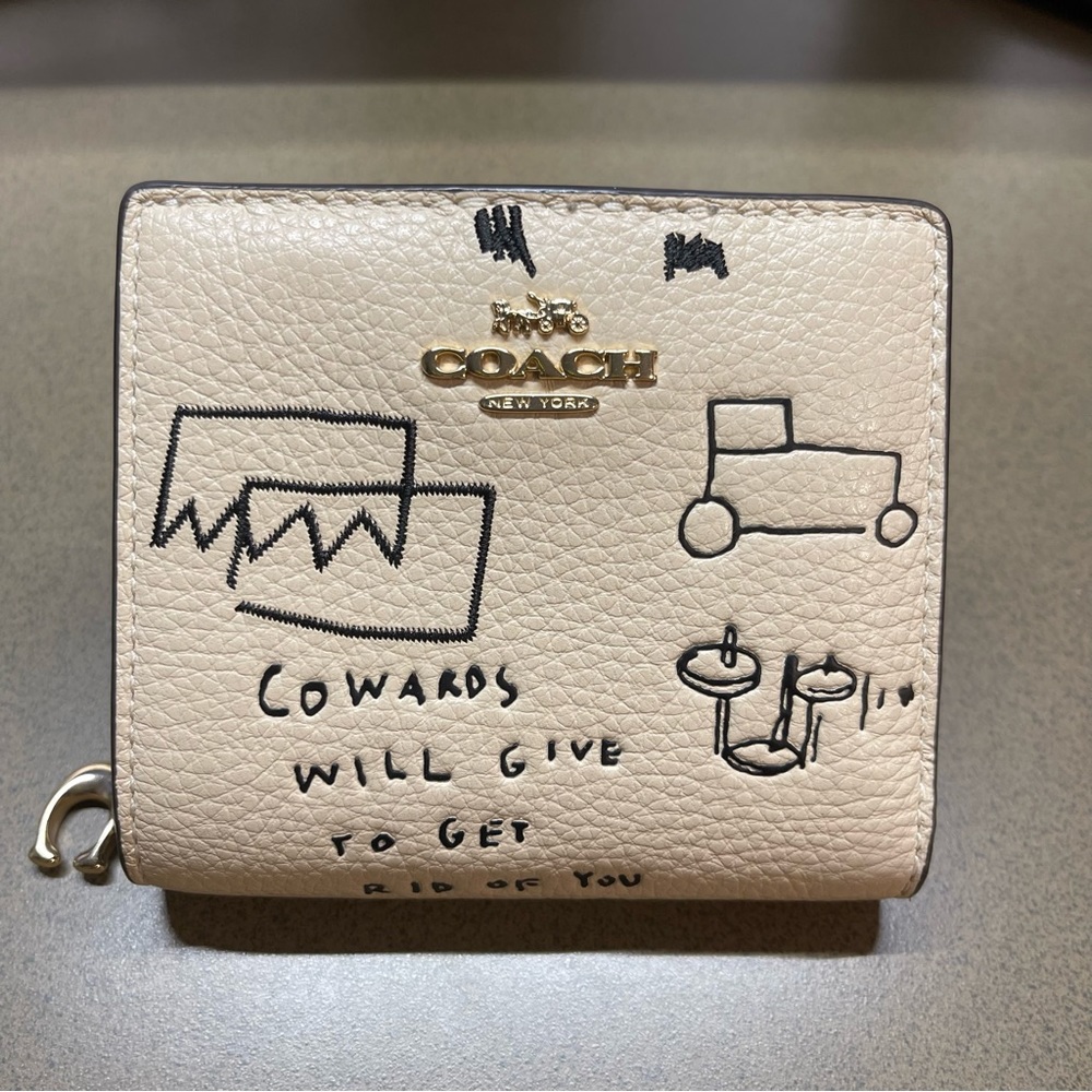 Coach X Jean Michel Basquiat Snap Wallet
